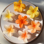 Glossy Floral hair Claws