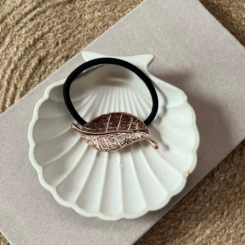 Rose Gold Leaf Hair Tie