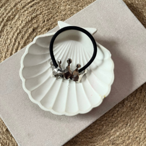 Silver Crown Hair Tie