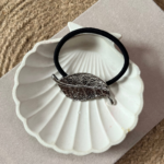 Silver Leaf Hair Tie