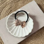 Rosé Gold Bow Hair Tie