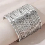 Silver Wire-Wrap Cuff Bracelet