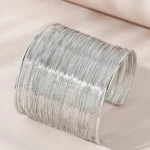 Silver Wrapped Wire Statement Cuff