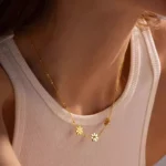 Golden Daisy Charm Anti-Tarnish Necklace