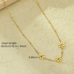 Golden Daisy Charm Anti-Tarnish Necklace