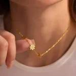 Golden Daisy Charm Anti-Tarnish Necklace