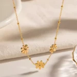 Golden Daisy Charm Anti-Tarnish Necklace