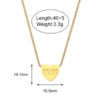 Gold-Plated Anti Tarnish 11:11 Heart Pendant
