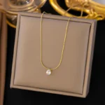 Crystal Teardrop Anti-Tarnish Necklace