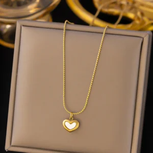 Golden Heartbeat Anti-Tarnish Necklace