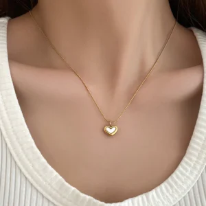 Golden Heartbeat Anti-Tarnish Necklace