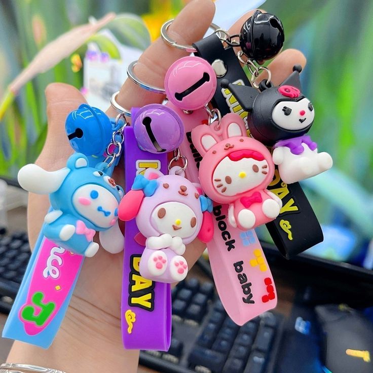 GANTUNGAN Sanrio Kuromi Character Keychain Cute Accessories for Bags & Gifts