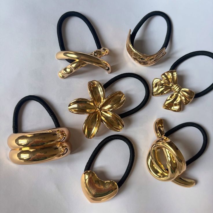 Gold Hair Ties for Women 🎀