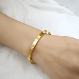 Gold Plated Love AD Anti-Tarnish Bracelet