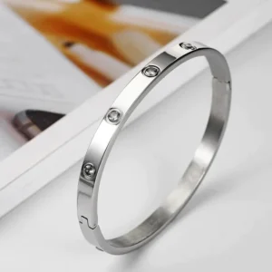 Silver Plated Love AD Anti-Tarnish Bracelet