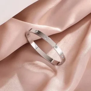 Silver Plated Love AD Anti-Tarnish Bracelet