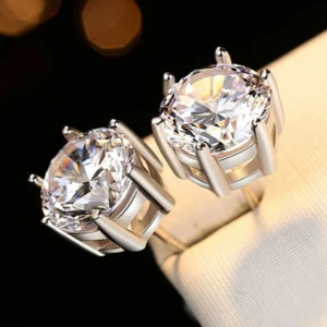 Classic Anti-Tarnish Solitaire Ear Studs