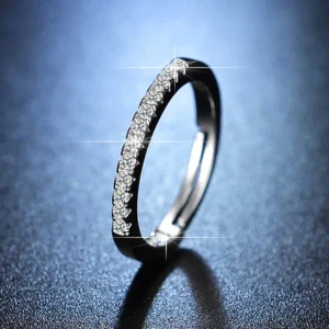 Elegant Line Anti-Tarnish AD Ring