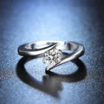 Adjustable Anti-Tarnish Solitaire Ring