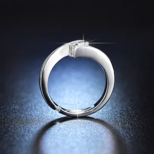 Adjustable Anti-Tarnish Solitaire Ring