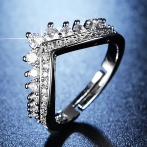Sparkle Crown Anti-Tarnish AD Ring