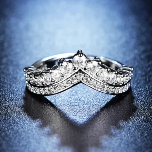 Sparkle Crown Anti-Tarnish AD Ring