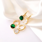 Emerald Luxe Gold Plated Earrings Anti-Tarnish