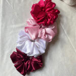 Rosy Luxe XL Satin Scrunchie Set