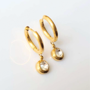 Dainty Glow Drop Anti-Tarnish Hoops 