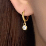 Dainty Glow Drop Anti-Tarnish Hoops 