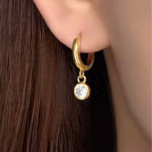 Dainty Glow Drop Anti-Tarnish Hoops 