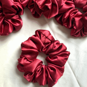 Maroon XL Satin Scrunchie