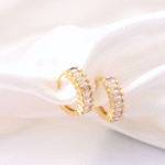 Baguette Elegance Anti-Tarnish Hoops