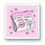 Pinterest-Inspired Newspaper Pink Frame 5x5"