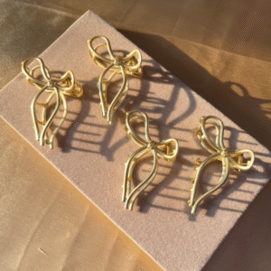 Golden Bow Metal Hair Claw