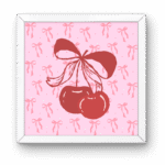 Pinterest Cherry Bow Frame 5x5”