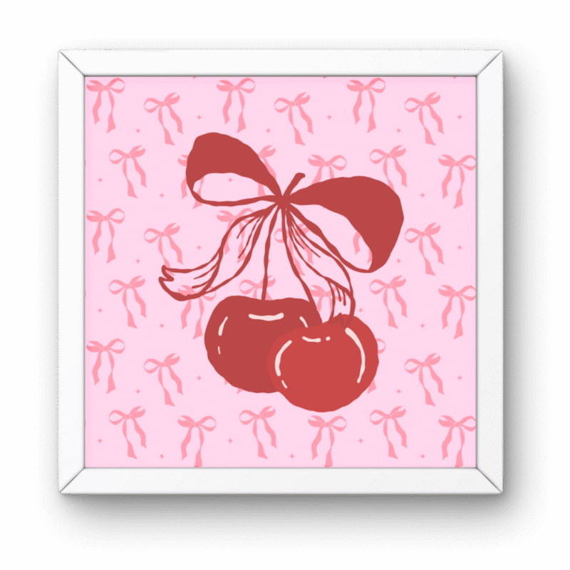 Pinterest Cherry Bow Frame 5x5”