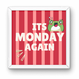 Pinterest Monday Frog Frame 5x5”