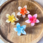 Plumeria Blossom Large Floral Claw Clips