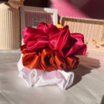 Sunset Glow XL Satin Scrunchie Set