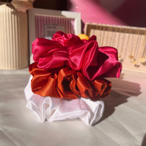 Sunset Glow XL Satin Scrunchie Set