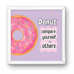 Pinterest Pink Donut Wall Art Frame 5x5”