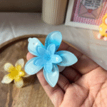 Plumeria Blossom Large Floral Claw Clips