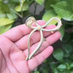 Golden Bow Metal Hair Claw