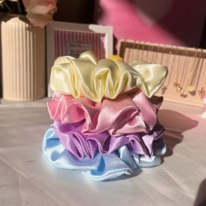 Cotton Candy XL Satin Scrunchie Set