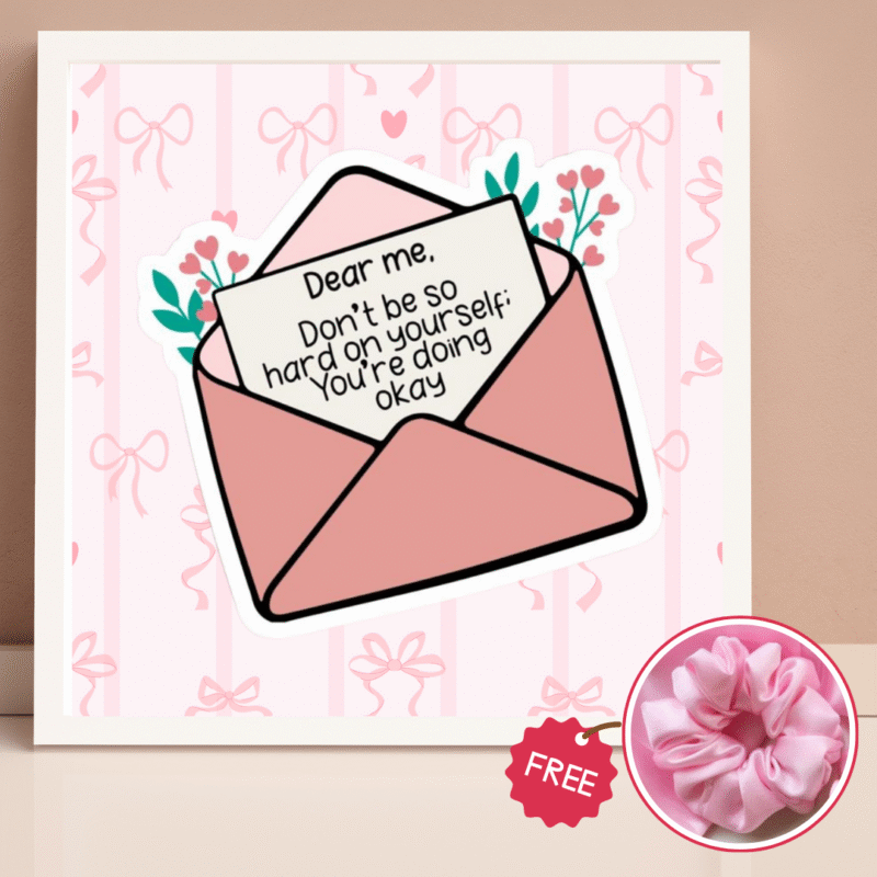 Dear Me Pinterest Pink Self-Love Frame 5x5"