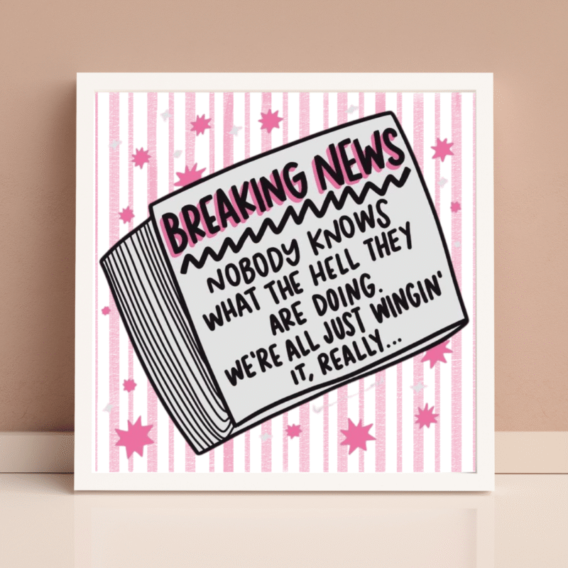 Funny Motivational Wall Art Frame