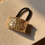 Pinterest Textured Gold Metal Hair Tie
