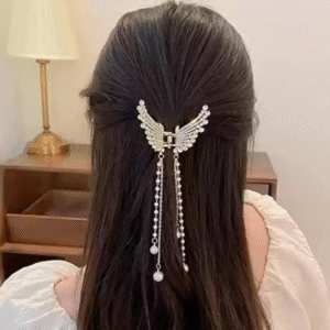 Angel Wing Pearl Hair Clip