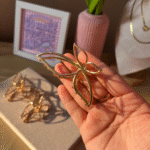 Golden Butterfly Metal Hair Claw
